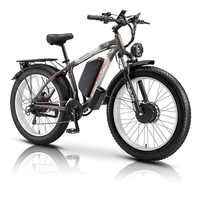 bicicleta electrica de montana kaijielaisi v3 26 neumaticos anchos 48 rrv 15 ah negro y blanco