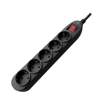 REGLETA 5 TOMAS NETWAY NEGRO 1.5