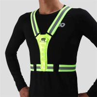 ropa de ciclismo nocturno west biking 4 cuentas de led tipo c recargables mediante tipo-c ajustables luz de running refl
