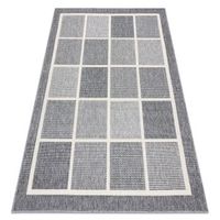 alfombra spring 20426332 sisal cuadricula marco bucle - gris 140x200 cm