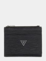 cartera de piel autentica milano con logotipo