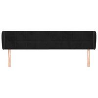 cabecero cama mueble de dormitorio de terciopelo 183 x 23 x 7888 cm negro m020008366