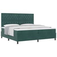 cama tapizada 203x200x128 cm madera tratada madera maciza de pino - verde