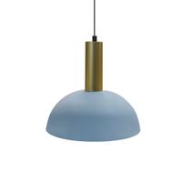 lampara de suspension metal or pantalla  azul