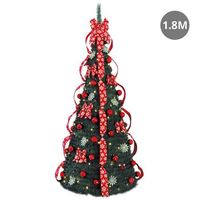arbol de navidad plegable decorado con luces 18m