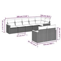 conjunto de salon exterior incluye cojines conjunto de 8 piezas