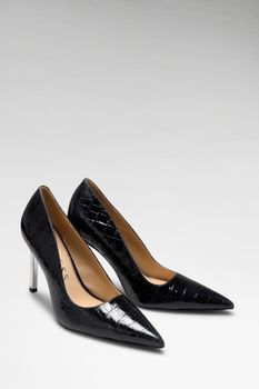 Calien Zapatos Court De Cuero Genuino