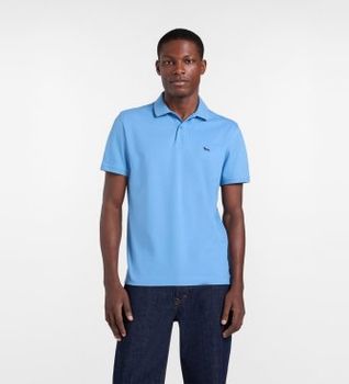Harmont & Blaine para hombre. LRQ033020862 Polo Básico de Piqué Elástico azul claro (XL), Casual, Algodón, Manga corta