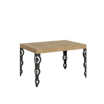 Mesa Extensible 90x140/400 Cm Karamay Roble Natural Estructura Antracita