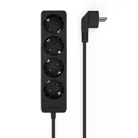 aisens - base multiple 4 tomas sin interruptor con cable 3x15mm2 neg