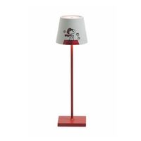lampara de mesa zafferano poldina pro peanuts aviador recargable regulable hasta 12 h ip65 uso exterior