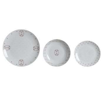 Vajilla Set 18 Porcelana 27x27x3 Rosa