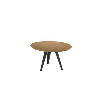 Henry - Mesa Fija (diam 130 Cm) En Chapa De Roble Negro