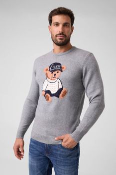 Jersey De Cuello Redondo Con Oso