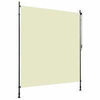 estor enrollable - accesorio para exterior - poliester y acero - crema 200x270cm