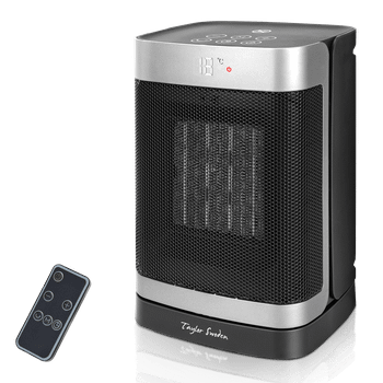 Taylor Swoden Fiery - Calefactor cerámico PTC 1500W con mando a distancia, pantalla LED, temporizador 24H, oscilante 70º, 3 velocidades y modo ECO. Calentamiento rápido dormitorios, despachos etc