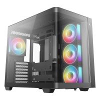 caja deepcool cg530u 4f cristal curvo atx 4 ventiladores argb negra