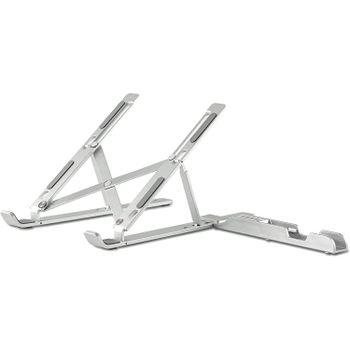 Soporte para portátiles Aluminio con soporte movil, Atril para ordenador en Aleación de Aluminio, diseño Plegable y fácil de Llevar, Incluye un Soporte Adicional para el móvil en ABS. Antideslizante,
