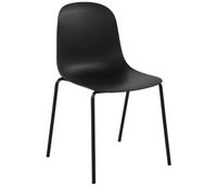 silla hardin apilable plastico negro 55x51x85 cm
