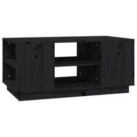 mesa de centro de madera maciza de pino negro 90x49x405 cm
