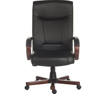 TEKNIK 85 Series 8511HLW Bonded-leather Reclining Executive Chair - Kingston Black & Mahogany, Black