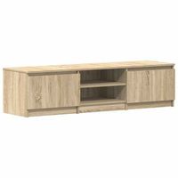 mueble tv madera contrachapada color roble sonoma 140x40x355cm vidaxl