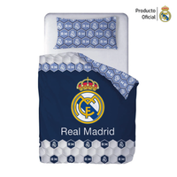 real madrid cf - funda nordica real madrid licencia oficial 2 piezas diseno escudo centrado