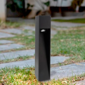Baliza Exterior Led Leduni Cora Black 10w Cct Ip65 1000 Lm – Decoracion Para Espacios Exteriores