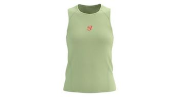 Camiseta de tirantes compressport trail racing verde mujer