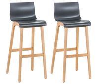 set de 2 taburetes hoover    asiento de polipropileno 101x41x46 cm