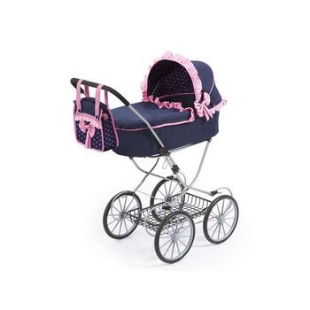 Coche Muñecas Dolls Pram Azul Marino 89x70x42 Cm
