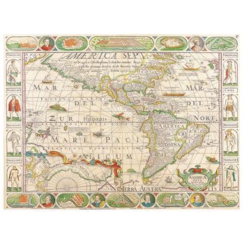 Legendarte - Cuadro Lienzo, Impresión Digital - Mapa Antiguo No. 29 - Decoración Pared Cm. 40x50