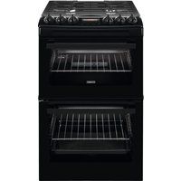 zanussi zcg43250ba 55 cm gas cooker - black black