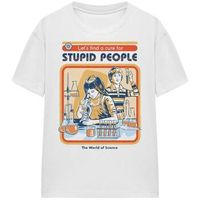 steven rhodes camiseta lets find a cure for stupid people para mujer