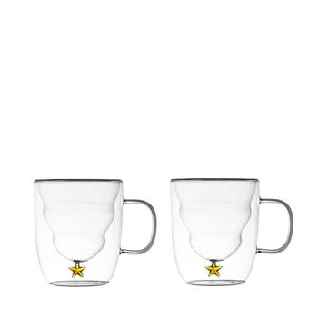 Tazas de doble pared estrella dorada 250ml - lote de 2