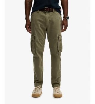 Superdry para hombre. M7011132A Pantalón Core Cargo Pant verde (32/32), Casual, Algodón