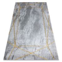 alfombra emerald exclusivo 1022 glamour elegante geometrico marmol 80x150 cm