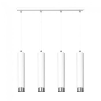 Regleta colgante mura blanco/cromo (4 luces)