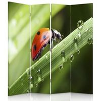 biombo ladybird - separador de ambientes cm 145x180 4 paneles