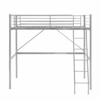 litera juvenil pedroestructura de metalcolchon no incluido  opcionalvarios colores plata - sin colchon