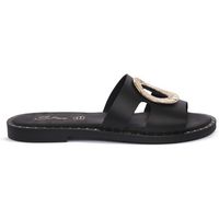 spiero sandalias blk leather para mujer