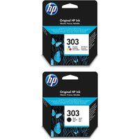 hp 303 combo tri-colour  black ink cartridges black