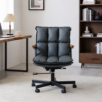 silla de escritorio ergonomica negra giratoria 360 y regulable en altura 65  46  72 cm