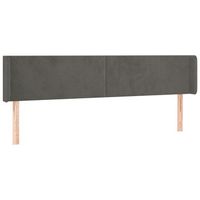 cabecero cama  panel de cabecera de terciopelo gris oscuro 203x16x7888 cm