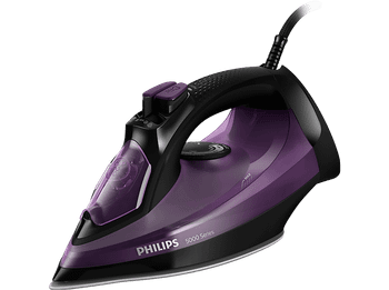 Plancha de vapor - Philips DST5030/80, Golpe hasta 180 g/min, Vapor vertical, Antigoteo, Calc-Clean, Morado