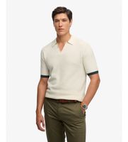 superdry para hombre m1110459a polo johnny knitted beige 3xl casual algodon manga corta