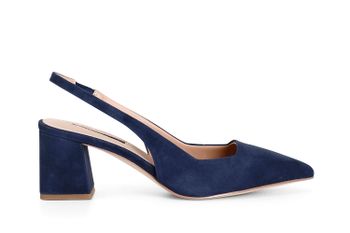 escote de ante con encaje navy