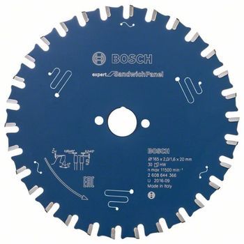 Bosch Professional 2608644366 Bosch 2608644366-disco De Sierra Circular Csb Expert Sandwichpanel: 165x20x30d, 0 W, 0 V, Color, Ø 165 Mm