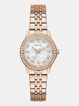 Reloj Analógico Crystal De Acero Inoxidable De 32 Mm