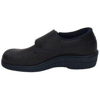 Percla Zapatos de trabajo Zueco de piel velcro para mujer